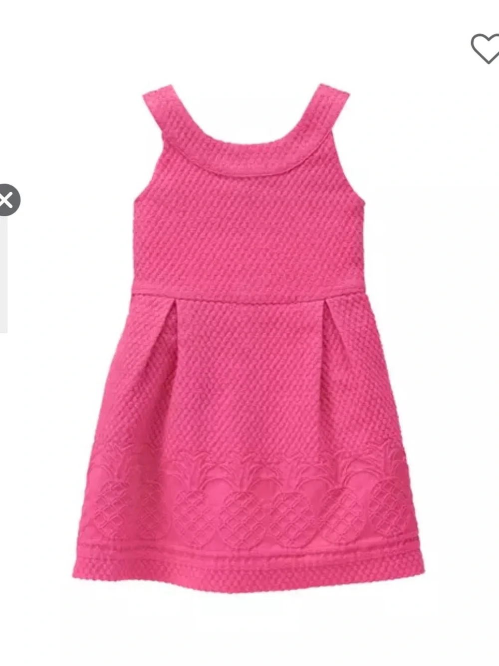 Janie and Jack Jacquard Pineapple Dress in Watermelon Pink